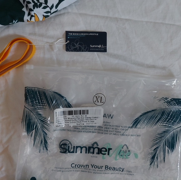 NWT Women's Plus Size Layered Ruffle Flounce Tankini Bathing Suits two piece - Picture 8 of 12